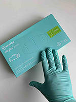 Рукавички нітрилові Mercator Nitrylex GREEN неопудрені, розмір S 100 шт.