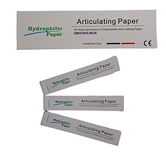 Стоматологічний артикуляційний папір для прикусу червоно-синій 80 мкн