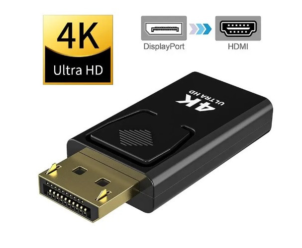 Перехідник адаптер DisplayPort на HDMI 4K ULTRA HD конвертер перетворювач