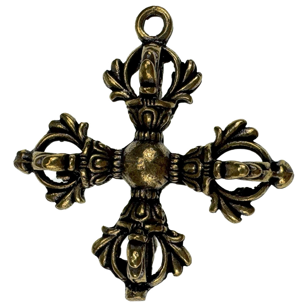 Перехрестя ваджра 4 дужки 3,5х3,5 см коричневий (C5850)