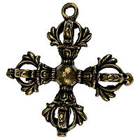 Перехрестя ваджра 4 дужки 3,5х3,5 см коричневий (C5850)