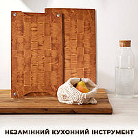 Торцева обробна кухонна дерев’яна дошка з дуба 50*30*4 см, фото 4