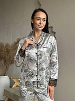 Піжама шовк armani. Костюм повсякденний домашній. Стильний одяг для сну., фото 3