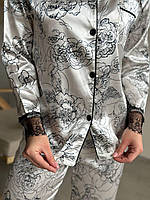 Піжама шовк armani. Костюм повсякденний домашній. Стильний одяг для сну., фото 4