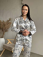 Піжама шовк armani. Костюм повсякденний домашній. Стильний одяг для сну., фото 7