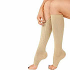 Компресійні гольфи лікувальні S/M, на блискавці, Бежевий / Стягуючі гольфи / Гольфи від варикозу, фото 3