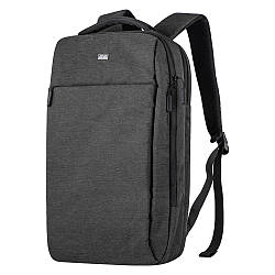Стильний, діловий компактний місткий рюкзак для ноутбука 2E City Traveler 17", колір чорний, сумка для ноутбука
