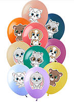 Повітряні кулі "Звірятка" група-7, 12" (100 штук) ТМ Show