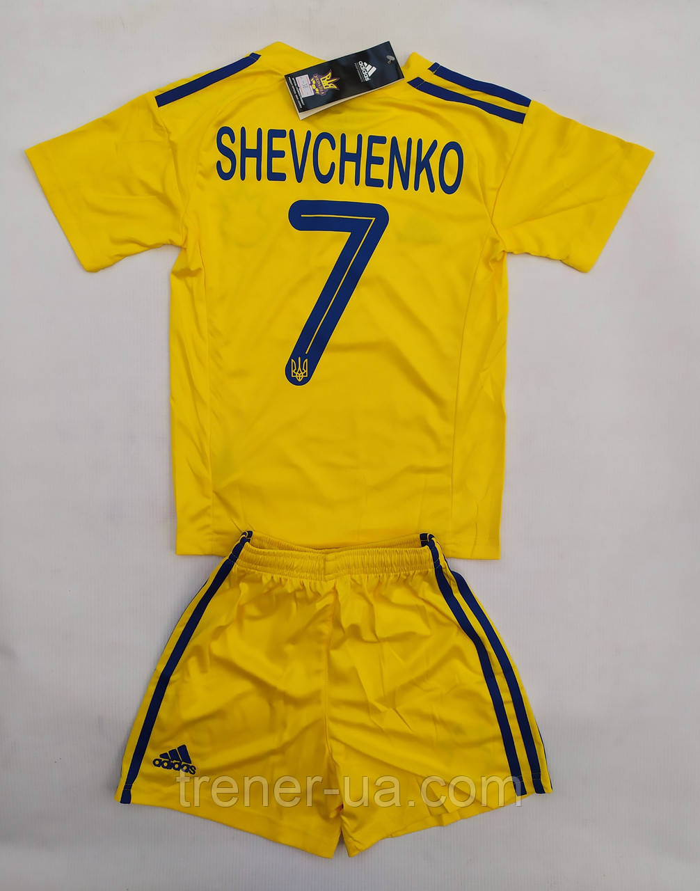 Форма для футболу дитяча, збірна України Shevchenko 7 жовта, на зріст 95-168 см