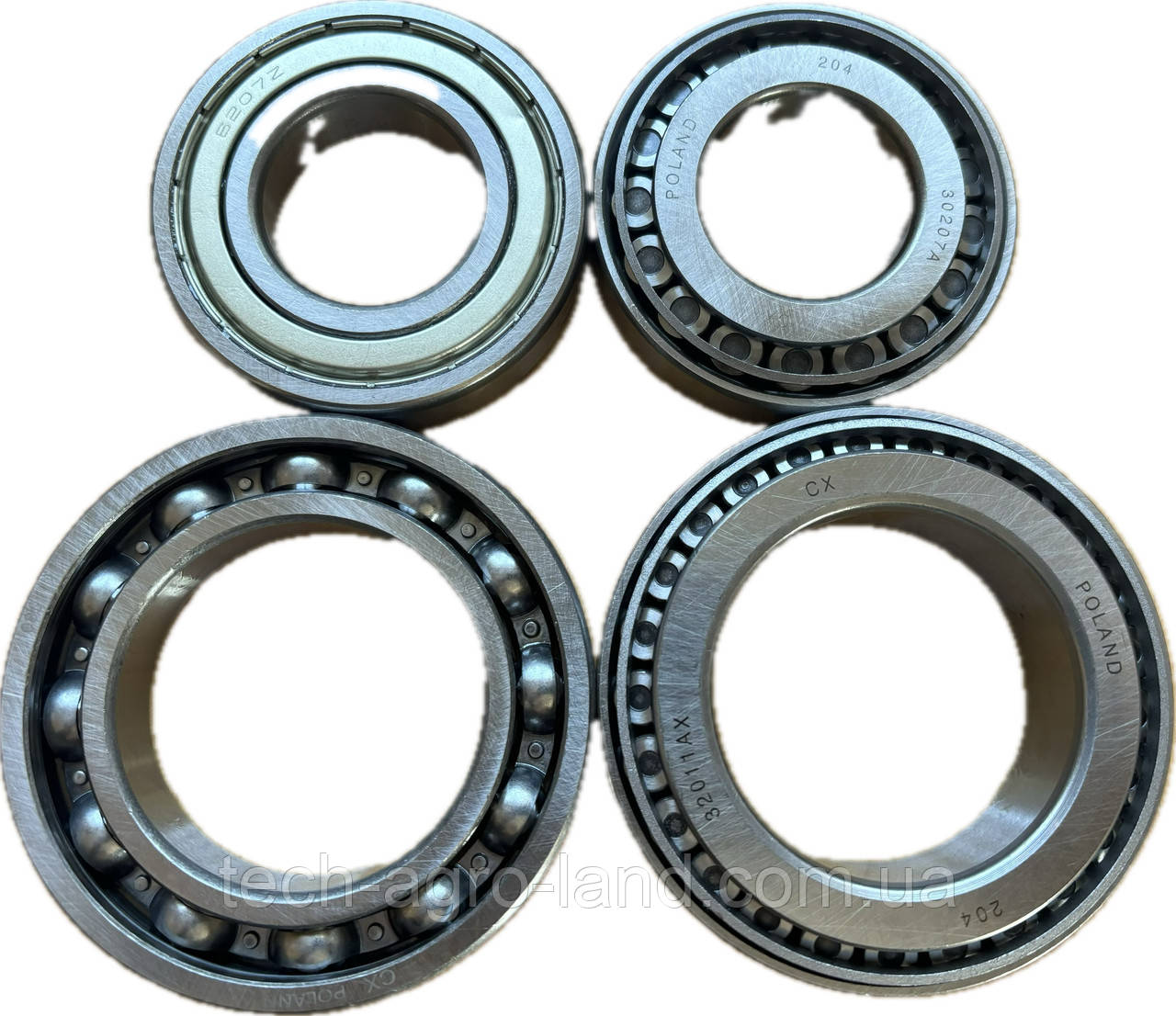 Підшипники в редуктор на польську фрезу ґрунтофрези Bomet Бомет (4шт комплект)