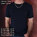 Срібний ланцюжок чоловічий Лисячий хвіст (Чорніння фокс). Ланцюг срібло 925 60 см, фото 8