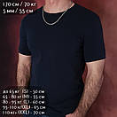 Срібний ланцюжок чоловічий Лисячий хвіст (Чорніння фокс). Ланцюг срібло 925 60 см, фото 2