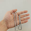 Срібний ланцюжок чоловічий Лисячий хвіст (Чорніння фокс). Ланцюг срібло 925 60 см, фото 3