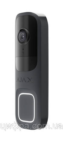 Відеодзвінок із вбудованим ШІ Ajax DoorBell graphite, фото 1