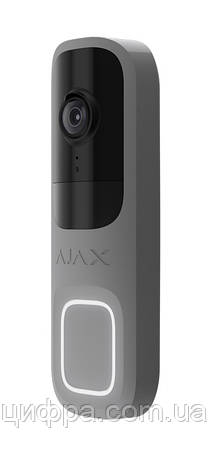 Відеодзвінок із вбудованим ШІ Ajax DoorBell gray, фото 1