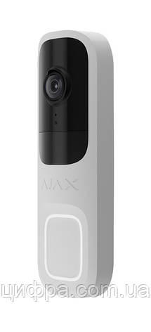 Відеодзвінок із вбудованим ШІ Ajax DoorBell white, фото 1
