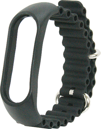 Ремінець Xiaomi Mi Band 7 black Waves, фото 1