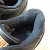 Чоловічі термо кросівки Reebok Classic Leather Black Grey Чорні Рібок Класік Лезер шкіра на флісі єврозима, фото 8