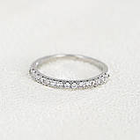 Жіноче кільце з камінням, колір срібло, розмір 16, фото 2