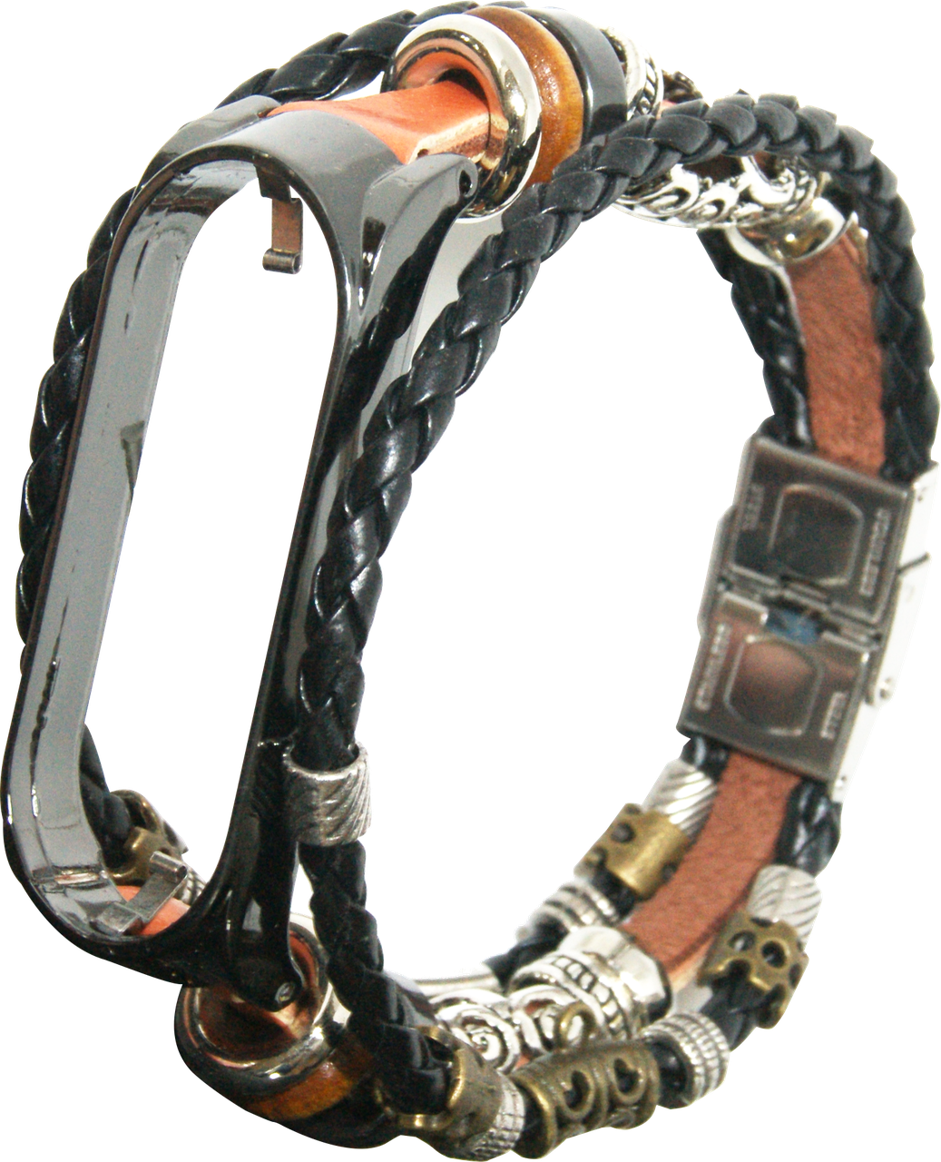 Ремінець Xiaomi Mi Band 3/4 orange/black Jewellery