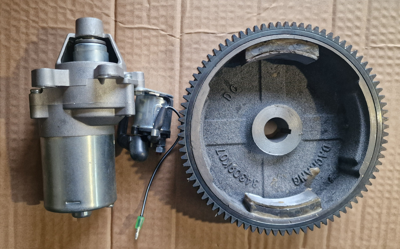 168f/170f Маховікс вінцем + електростартер генератор, мотоблок двигун бензин, фото 1