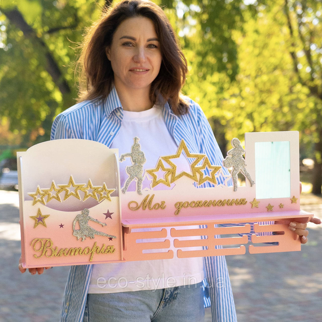 Поличка для нагород. Медальница бальні танці. Холдер для медалей танці. Медальниця для дівчат, фото 1