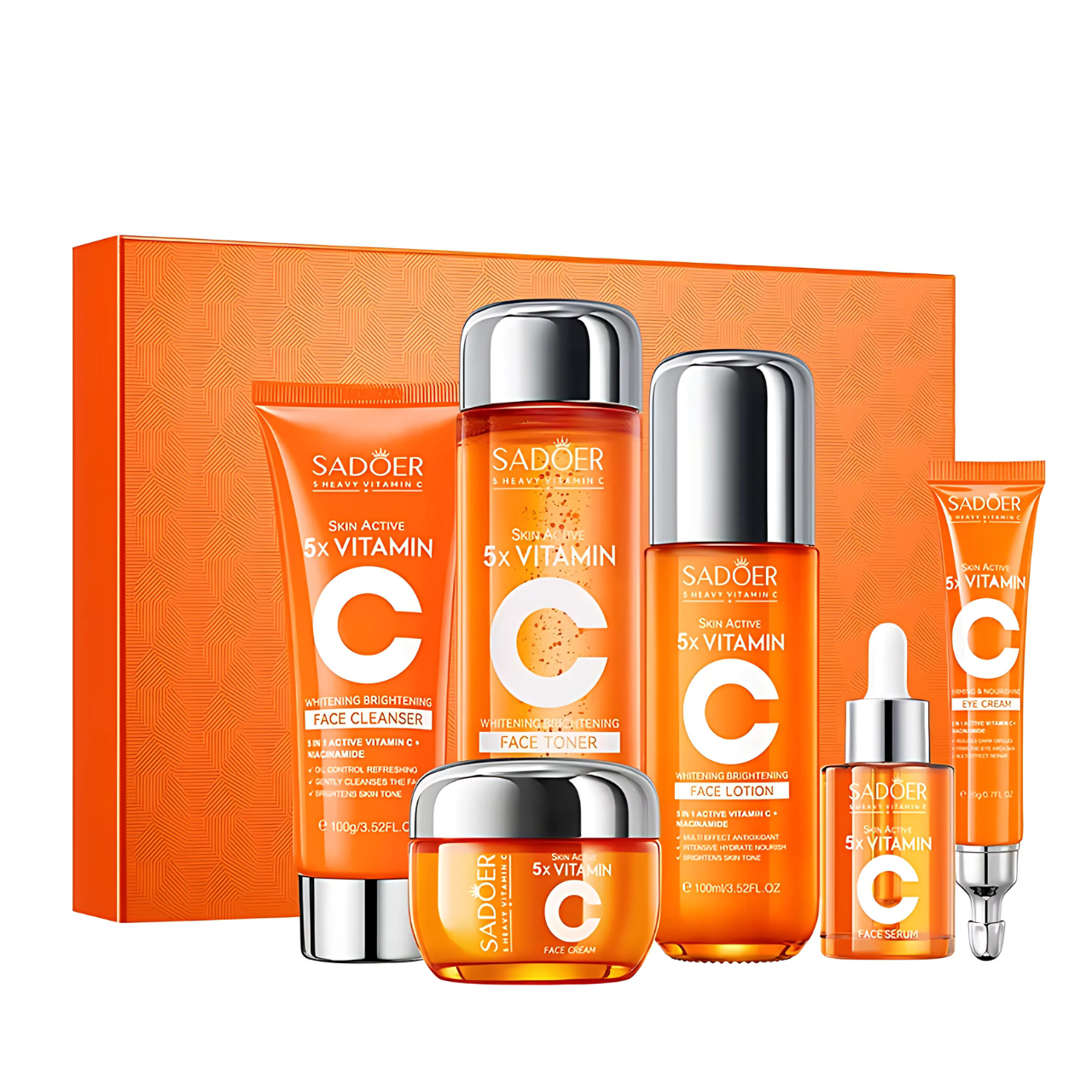 Подарунковий набір косметики по догляду за шкірою обличчя Sadoer Skin Active 5 x Vitamin 6 в1 (SD08060), фото 1