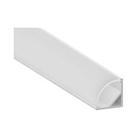 Профіль алюмінієвий для LED стрічки Профіль алюмінієвий L-SP світлодіодний кутовий, матова лінза (комплект) 2м