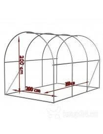 Каркас теплиці "Косичка" 2 х 4 м труба оцинкована 20х20 мм.