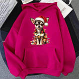 Жіноче худі з прикольною новорічною собачкою, фото 4