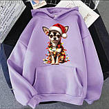 Жіноче худі з прикольною новорічною собачкою, фото 2