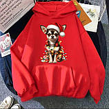 Жіноче худі з прикольною новорічною собачкою, фото 5