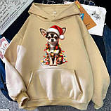Жіноче худі з прикольною новорічною собачкою, фото 8