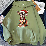 Жіноче худі з прикольною новорічною собачкою, фото 7