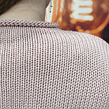 Светр жіночий мілка вязка виворітна спущений рукав 42/46 пудра, фото 7