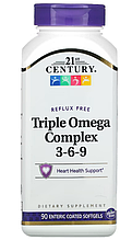 Омега-3-6-9 21st Century Triple Omega Complex 3-6-9 90 капс США