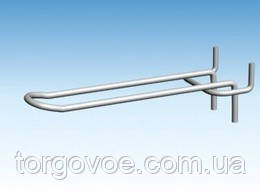 Гачок подвійний 25 см для перфорації, товщина 5 мм. Гачки для перфорованих стелажів., фото 1