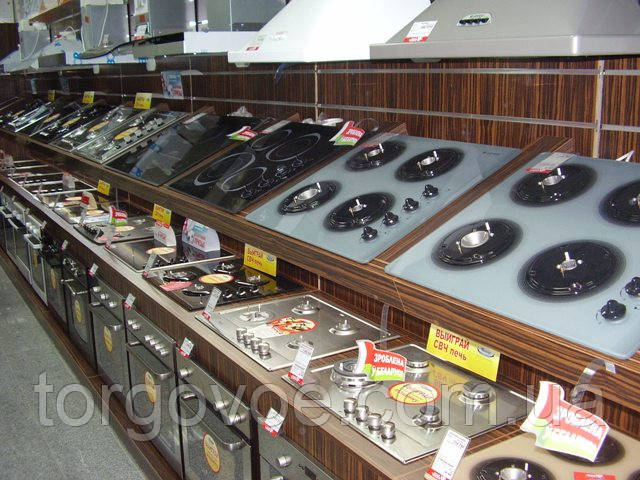 Стелажі в магазин під вбудовану техніку. Обладнання для магазину побутової техніки індивідуальні рішення, фото 1