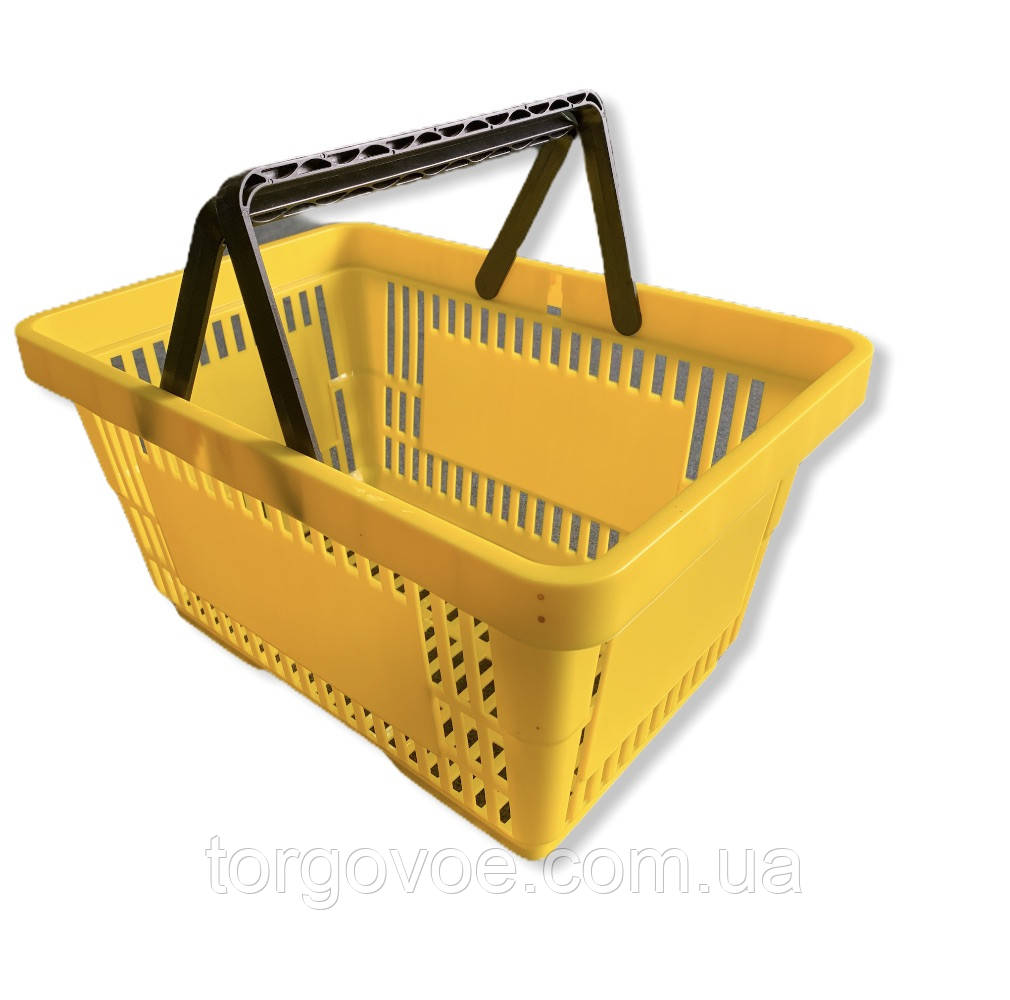 Кошики покупця для магазину та супермаркету жовті . Кошики закупівельні., фото 1
