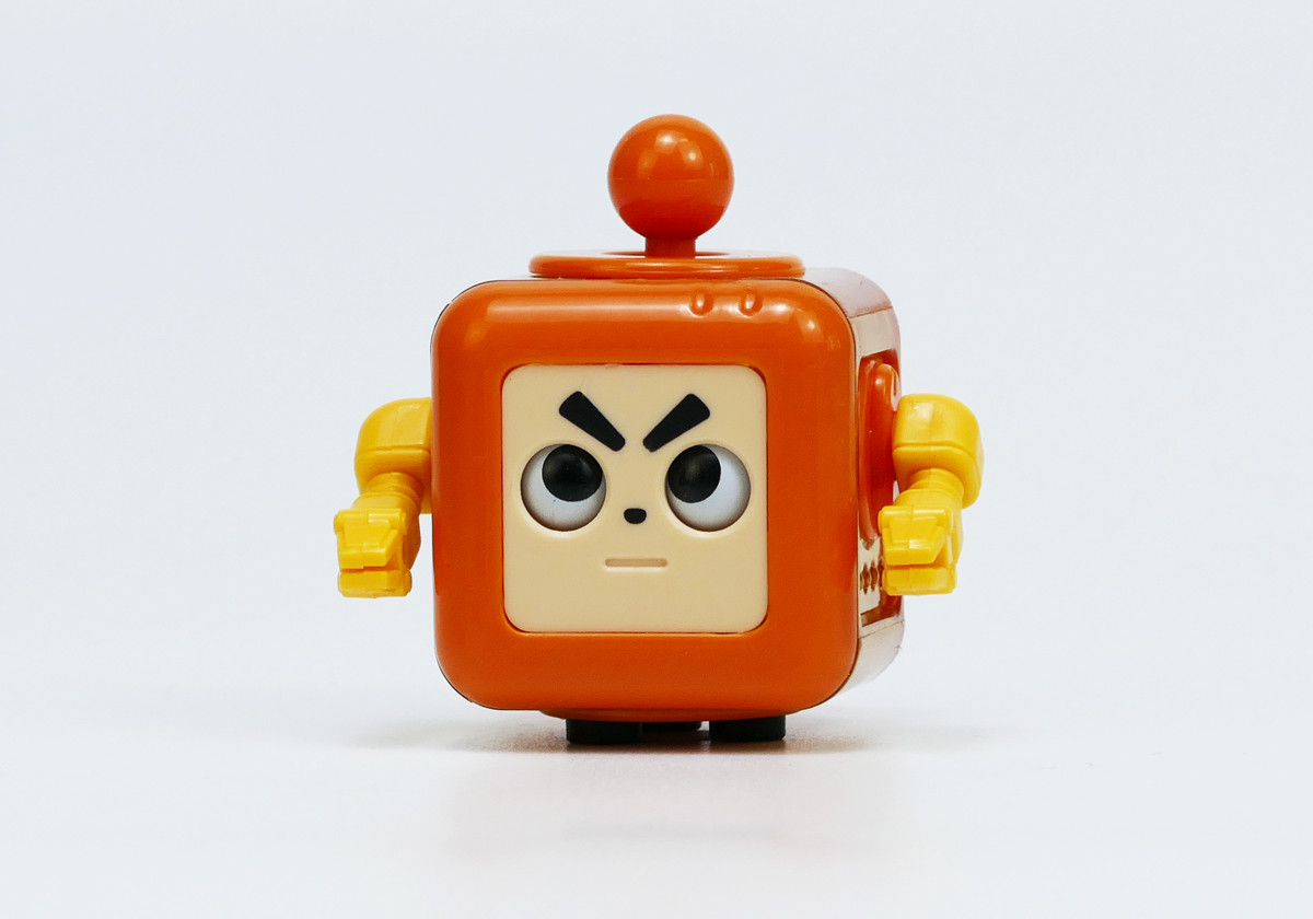 Антистрес Іграшка Fidget Robot Фіджет Куб для Зняття Стресу Помаранчевий (01148), фото 1