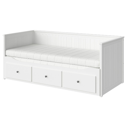 Кушетка з 3-а шухлядами HEMNES + 2 матраца ASVANG IKEA 894.281.07