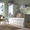 Кушетка з 3-а шухлядами HEMNES + 2 матраца ASVANG IKEA 894.281.07, фото 6