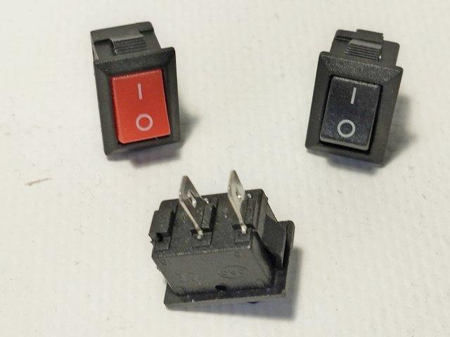 Клавіша прямокутна МІНІ 2 полож. KCD1-11/KCD11-101, фото 1