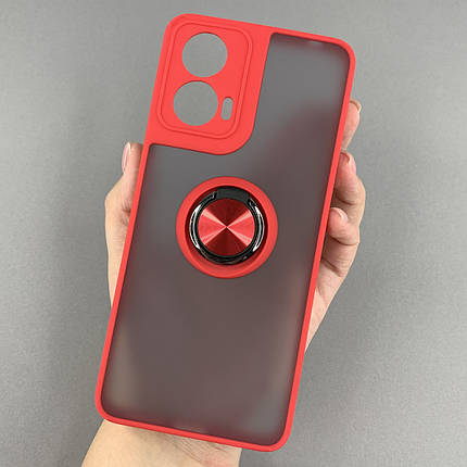 Чохол для Motorola Moto G24 чохол з кільцем підставкою на телефон моторола мото г24 червоний t8b, фото 1