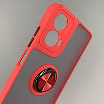 Чохол для Motorola Moto G24 чохол з кільцем підставкою на телефон моторола мото г24 червоний t8b, фото 3