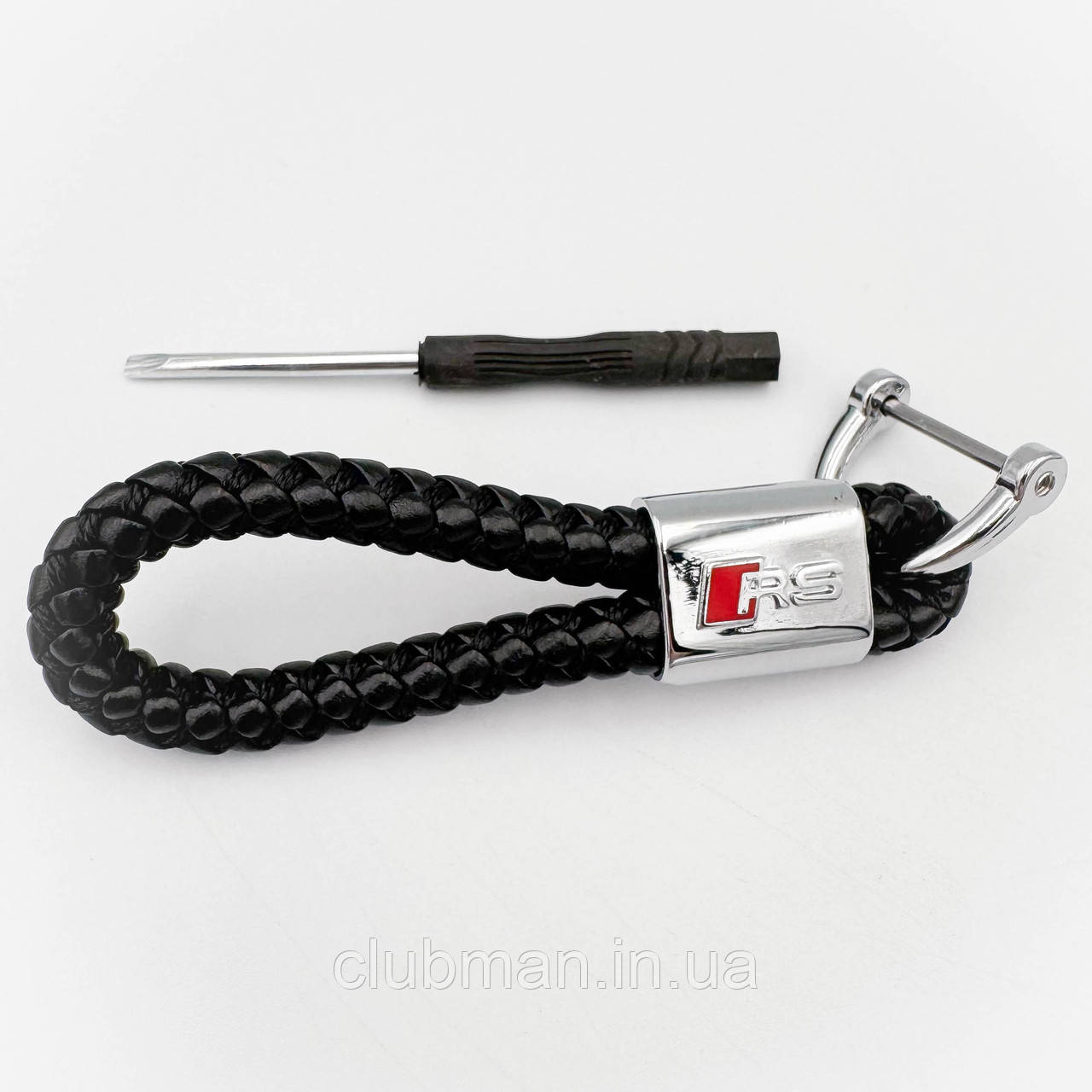 Брелок для ключів шкіряна косичка AUDI RS
