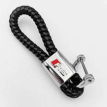 Брелок для ключів шкіряна косичка AUDI RS, фото 2