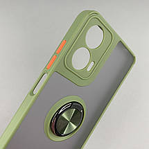 Чохол для Motorola Moto G24 чохол з кільцем підставкою на телефон моторола мото г24 зелений t8b, фото 3