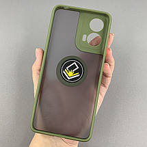 Чохол для Motorola Moto G24 чохол з кільцем підставкою на телефон моторола мото г24 зелений t8b, фото 2