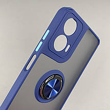 Чохол для Motorola Moto G24 чохол з кільцем підставкою на телефон моторола мото г24 синій t8b, фото 3